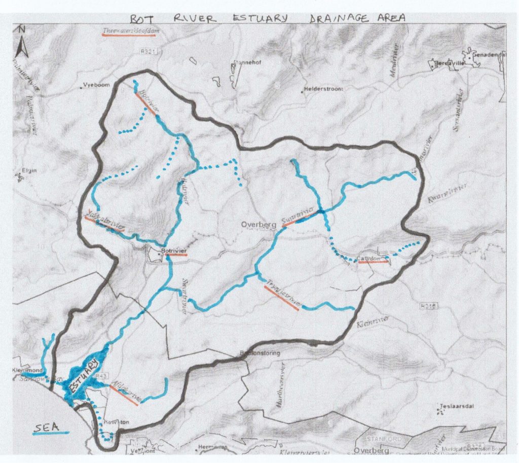 Map of bot Estuary drainage area